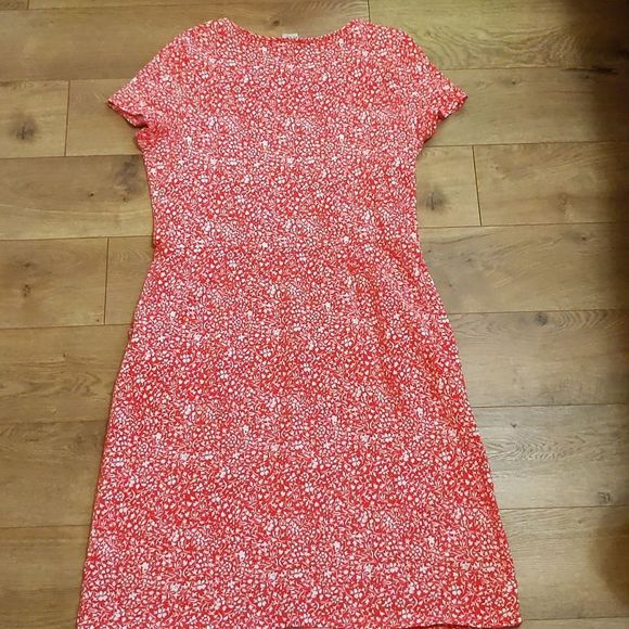 Boden Red Floral Phoebe Jersey Dress 12 - Picture 6 of 8